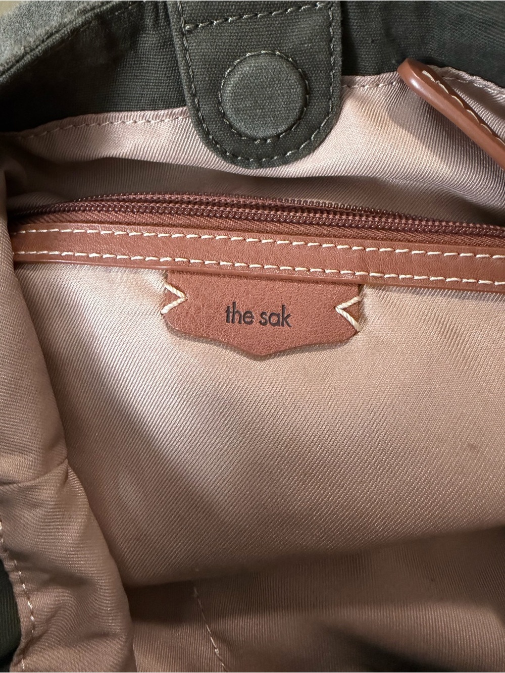 The Sak Olive Suede Hobo Shoulder Bag - Picture 2 of 2